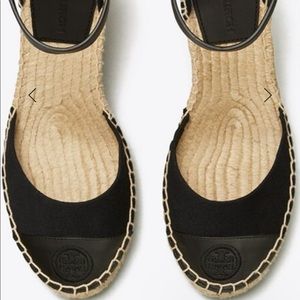 TORY BURCH COLOR-BLOCK ESPADRILLE WEDGE size 6M women